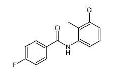 N-(3-氯-2-甲基苯基)-4-氟-苯甲酰胺结构式