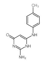 2-amino-6-[(4-methylphenyl)amino]-1H-pyrimidin-4-one结构式