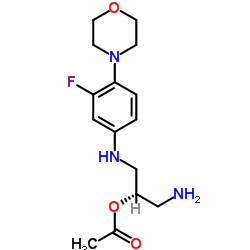 (2S)-1-Amino-3-{[3-fluoro-4-(4-morpholinyl)phenyl]amino}-2-propanyl acetate Structure