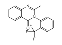2-methyl-3-[2-(trifluoromethyl)phenyl]quinazolin-4-one结构式