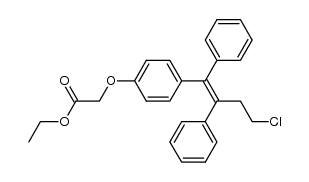 (Z)-[4-(4-Chloro-1,2-diphenylbut-1-enyl]phenoxy)acetic Acid Ethyl Ester Structure