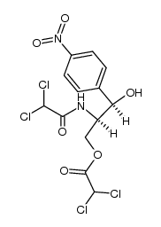 (1R,2R)-3-dichloroacetoxy-2-(2,2-dichloro-acetylamino)-1-(4-nitro-phenyl)-propan-1-ol Structure