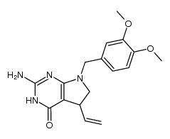 2-amino-4-oxo-5-vinyl-7-(3',4'-dimethoxybenzyl)-3,4,5,6-tetrahydropyrrolo[2,3-d]pyrimidine结构式