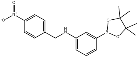 3-(4-硝基苄氨基)苯硼酸频哪醇酯结构式