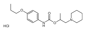 1-piperidin-1-ium-1-ylpropan-2-yl N-(4-propoxyphenyl)carbamate,chloride Structure