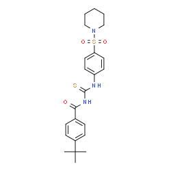 4-tert-butyl-N-({[4-(1-piperidinylsulfonyl)phenyl]amino}carbonothioyl)benzamide结构式