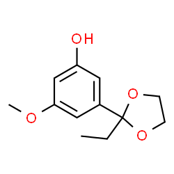 Phenol, 3-(2-ethyl-1,3-dioxolan-2-yl)-5-methoxy- (9CI) Structure