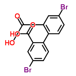 4,4'-Dibromo-2,2'-biphenyldicarboxylic acid structure