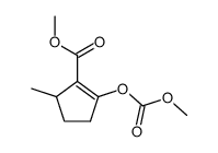 methyl 2-((methoxycarbonyl)oxy)-5-methylcyclopent-1-ene-1-carboxylate结构式
