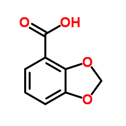 1,3-亚甲二氧杂环戊烯-4-羧酸结构式