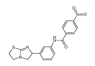 4-nitro-N-[3-(2,3,5,6-tetrahydro-imidazo[2,1-b]thiazol-6-yl)-phenyl]-benzamide结构式