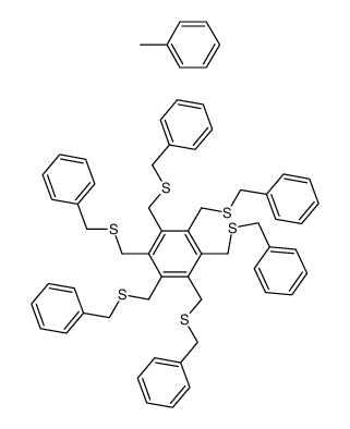 1,2,3,4,5,6-Hexakis-benzylsulfanylmethyl-benzene; compound with toluene Structure