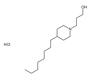 3-(4-octylpiperidin-1-yl)propan-1-ol,hydrochloride Structure