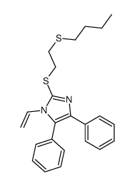 2-(2-butylsulfanylethylsulfanyl)-1-ethenyl-4,5-diphenylimidazole结构式