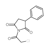 2,5-Pyrrolidinedione,1-(2-chloroacetyl)-3-phenyl-结构式