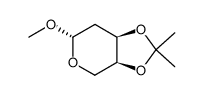methyl 3,4-O-isopropylidene-2-deoxy-β-L-arabinopyranoside结构式
