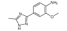 2-methoxy-4-(5-methyl-1H-1,2,4-triazol-3-yl)aniline Structure