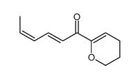 1-(3,4-dihydro-2H-pyran-6-yl)hexa-2,4-dien-1-one结构式