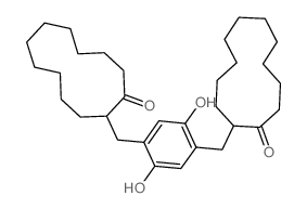 2-[[2,5-dihydroxy-4-[(2-oxocyclododecyl)methyl]phenyl]methyl]cyclododecan-1-one Structure