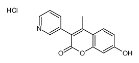 7-hydroxy-4-methyl-3-pyridin-1-ium-3-ylchromen-2-one,chloride Structure