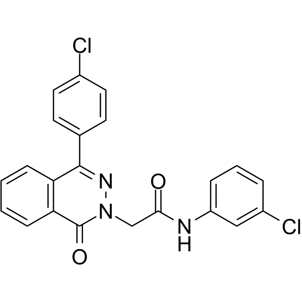 N-(3-氯苯基)-2-(4-(4-氯苯基)-1-氧代酞嗪-2(1H)-基)乙酰胺结构式