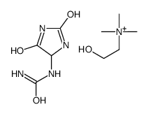 (2,5-dioxoimidazolidin-4-yl)urea,2-hydroxyethyl(trimethyl)azanium Structure