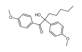 2-hydroxy-1,2-bis(4-methoxyphenyl)heptan-1-one Structure