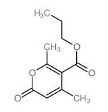 propyl 2,4-dimethyl-6-oxo-pyran-3-carboxylate结构式