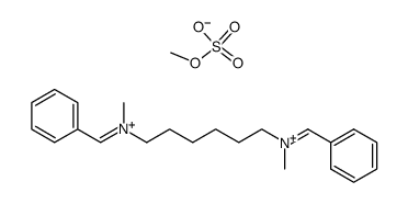 mono(N1,N6-dibenzylidene-N1,N6-dimethylhexane-1,6-diaminium) mono(methyl sulfate) Structure