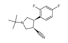 (3R,4R)-1-tert-butyl-4-(2,4-difluorophenyl)pyrrolidine-3-carbonitrile Structure