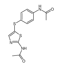 N-[5-(4-acetylamino-phenylsulfanyl)-thiazol-2-yl]-acetamide结构式