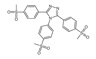 3,4,5-tris(4-methylsulfonylphenyl)-1,2,4-triazole结构式