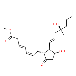 15-deoxy-16-methyl-16-hydroxy-3,4-didehydroprostaglandin E2 methyl ester结构式