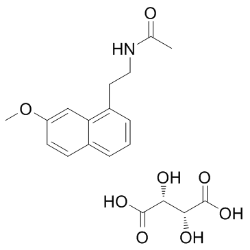 阿戈美拉汀 L(+)-酒石酸结构式