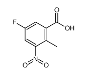5-氟-2-甲基-3-硝基苯甲酸结构式