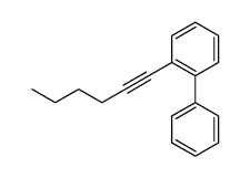 2-(1-hexynyl)biphenyl Structure