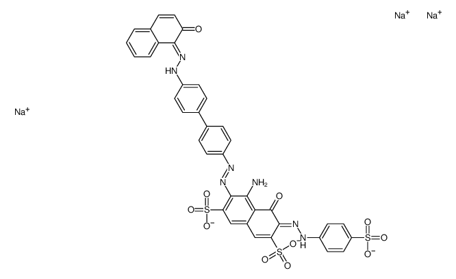 4-amino-5-hydroxy-3-[[4'-[(2-hydroxy-1-naphthyl)azo][1,1'-biphenyl]-4-yl]azo]-6-[(4-sulphophenyl)azo]naphthalene-2,7-disulphonic acid, sodium salt Structure