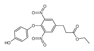 3-[4-(4-hydroxy-phenoxy)-3,5-dinitro-phenyl]-propionic acid ethyl ester结构式