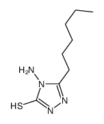 4-amino-3-hexyl-1H-1,2,4-triazole-5-thione结构式