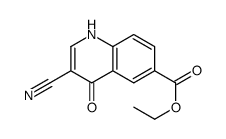 3-氰基-1,4-二氢-4-氧代-6-喹啉羧酸乙酯结构式
