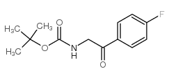 [2-(4-fluoro-phenyl)-2-oxo-ethyl]-carbamic acid tert-butyl ester Structure