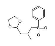 2-[3-(benzenesulfonyl)-2-methylpropyl]-1,3-dioxolane结构式