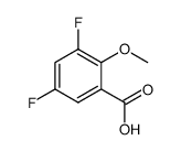 3,5-二氟-2-甲氧基苯甲酸结构式