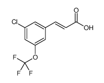 2-Propenoic acid, 3-[3-chloro-5-(trifluoromethoxy)phenyl] Structure