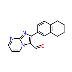2-(5,6,7,8-Tetrahydro-2-naphthalenyl)imidazo[1,2-a]pyrimidine-3-carbaldehyde结构式