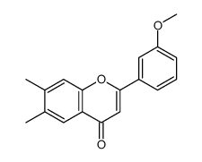 2-(3-methoxyphenyl)-6,7-dimethylchromen-4-one Structure