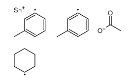 [cyclohexyl-bis(3-methylphenyl)stannyl] acetate Structure