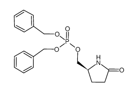 (S)-(+)-5-dibenzylphosphoryloxymethyl-2-pyrrolidinone结构式