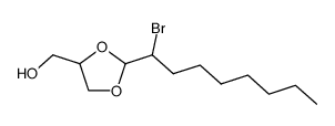 [2-(1-bromo-octyl)-[1,3]dioxolan-4-yl]-methanol结构式
