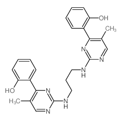 Phenol,2,2'-[1,3-propanediylbis[imino(5-methyl-2,4-pyrimidinediyl)]]bis- (9CI)结构式